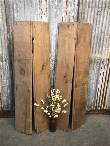 4 Barn Wood Reclaimed Planks, Wall Siding Boards, Rabbet Edge Lumber A61