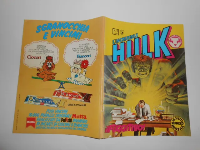 L'incredibile Hulk N°8 Il Fuggitivo Editoriale Corno Maggio 1981