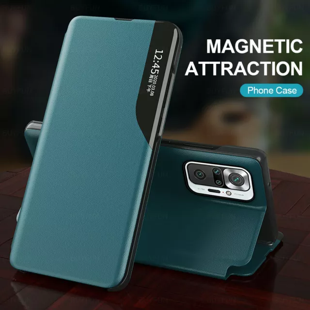 pour Xiaomi Redmi Note 11 10 9 8 Pro 8T 9C Étui Coque en cuir magnétique Rabat