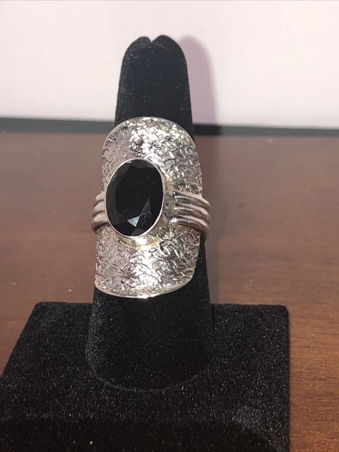 Solid black onyx shop ring