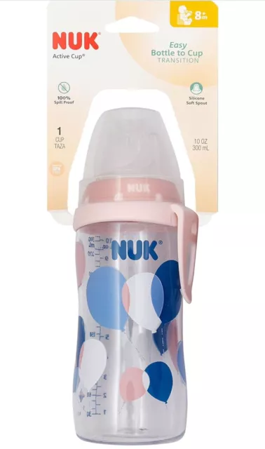 NUK Large Active Tritan Cup 10 oz Baby Bottle Cup 8+ Months