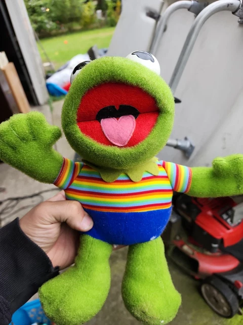 Vintage Muppet Babies Kermit the Frog Plush Toy 12" 1985 Hasbro Softies Stuffed