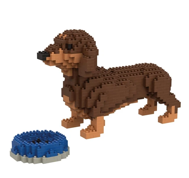 CHIEN BRUN TECKEL/TECKEL. Figure à Assembler avec des nanoblocs. 798 ...