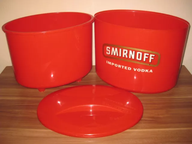 Smirnoff Party Eiskübel Flaschen Kühler Reklame Eisbox Cooler 10 L mit Deckel