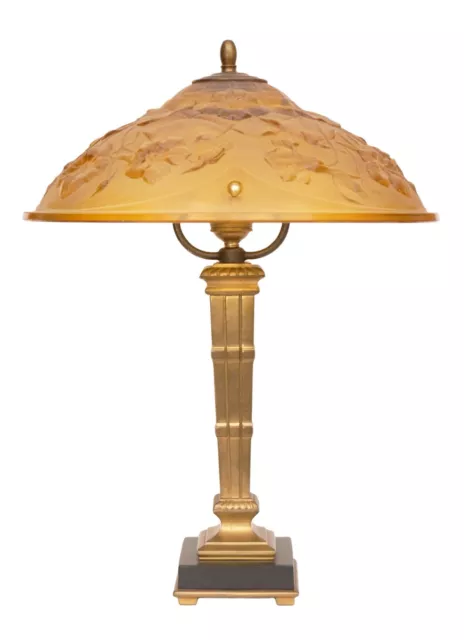 Art Deco Design Lampe Tischlampe Messing Leuchte "FLOWER RUSH" Hollywood