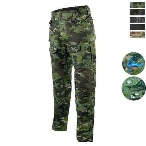 Men's Outdoor Military Tactical Airsoft Pants Waterproof Casual Breathable Camo