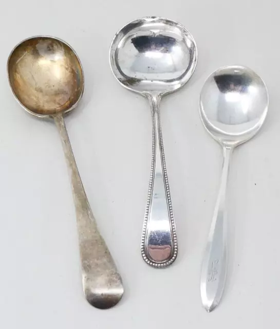 SAUCE LADLES Silver Plated Lot of 3 Antique / Vintage