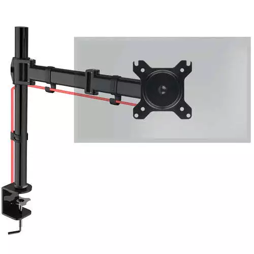 Duronic Single Monitor Arm Stand DM251X3 | PC Desk Mount | Steel | Height Adjust