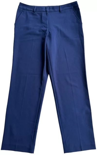 George Dress Pants Womens size 8 Blue Chino Straight Leg Cropped Work Trousers