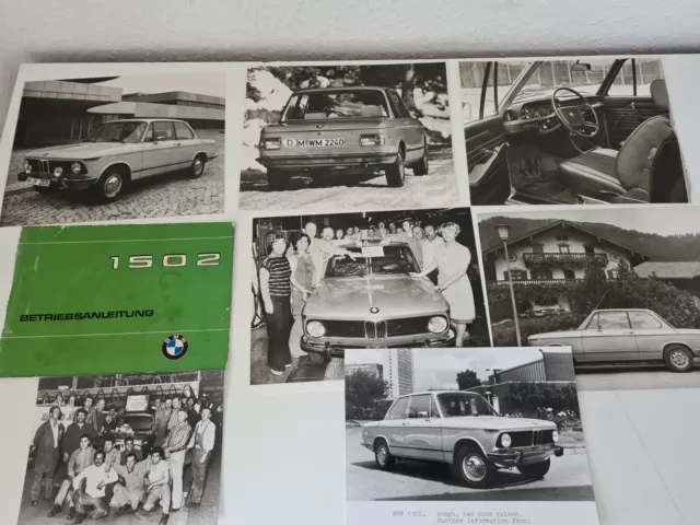 BMW 1502 Pressefotos Fotos Konvolut Oldtimer Vintage Sammler (AU231)