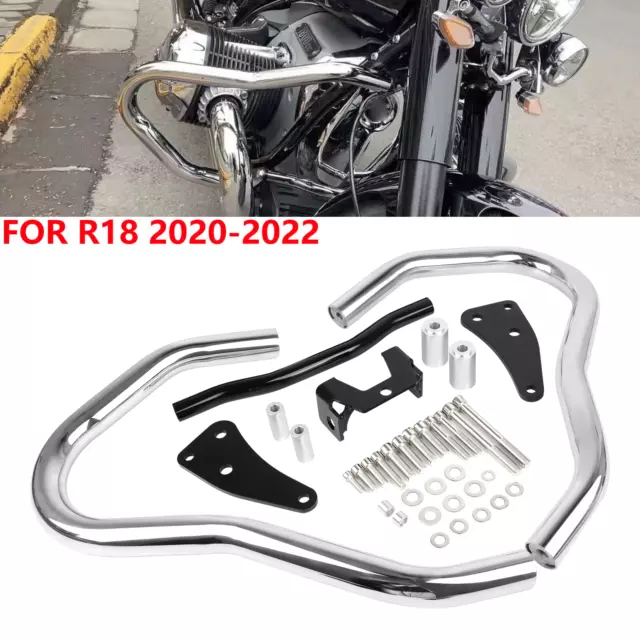 Chrome Engine Guard Highway Crash Bar Bumper Protector Fit For BMW R18 2020-2022