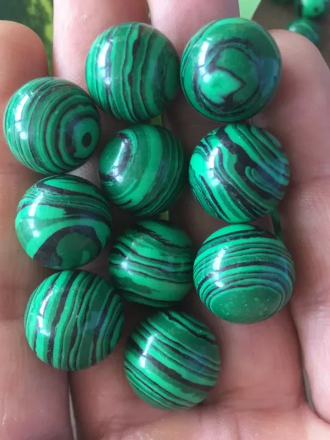 10pc Malachite Quartz hand Carved ball crystal Reiki healing