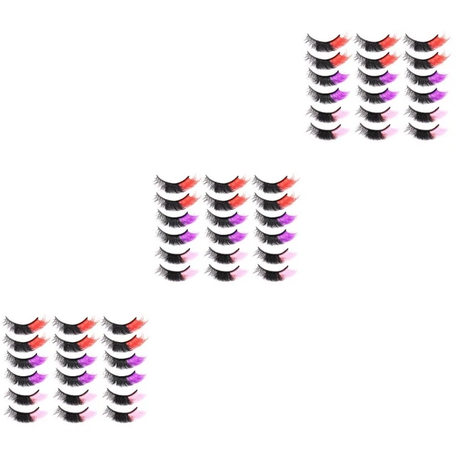 27 Pairs Festival Colorato Ciglia Halloween Colorato Ciglia