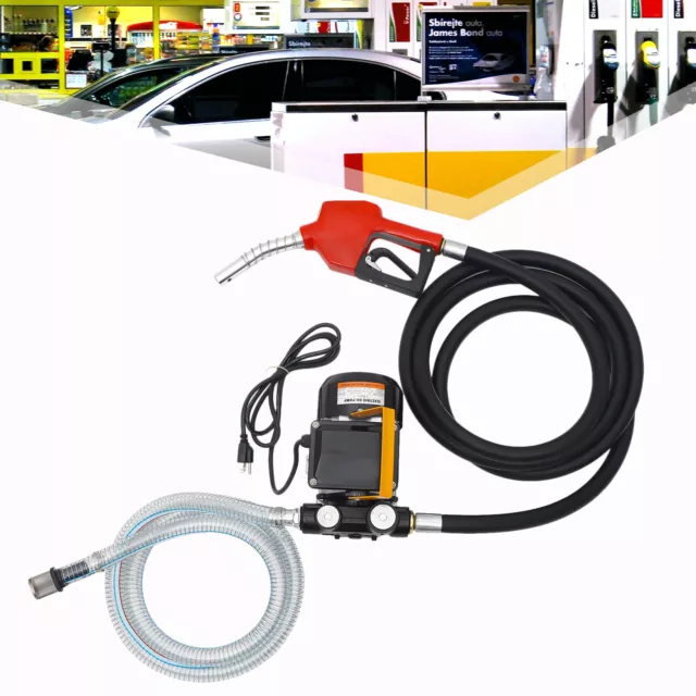 550W 60 L/min Electric Oil Fuel Diesel Transfer Self-priming Pump & Nozzle