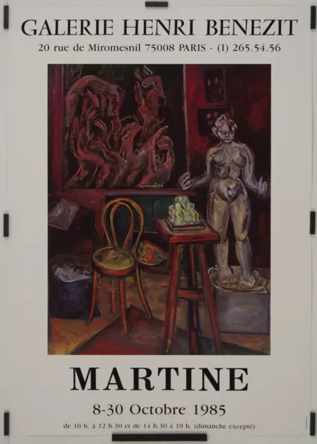 Martine Galerie Henri Benezit 1985 Affiche Originale Exposition