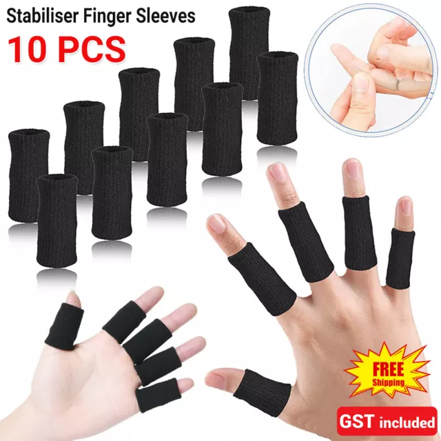 10x Finger Splint Stabiliser Finger Sleeves Thumb Support Protector Finger Brace