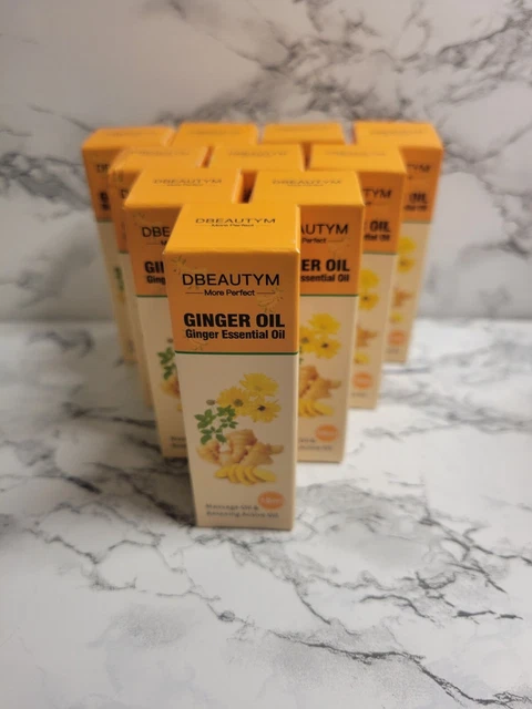 DBeautyM Ginger Essential Oil Massage Oil & Active Oil 10ml Each 10pk Sealed