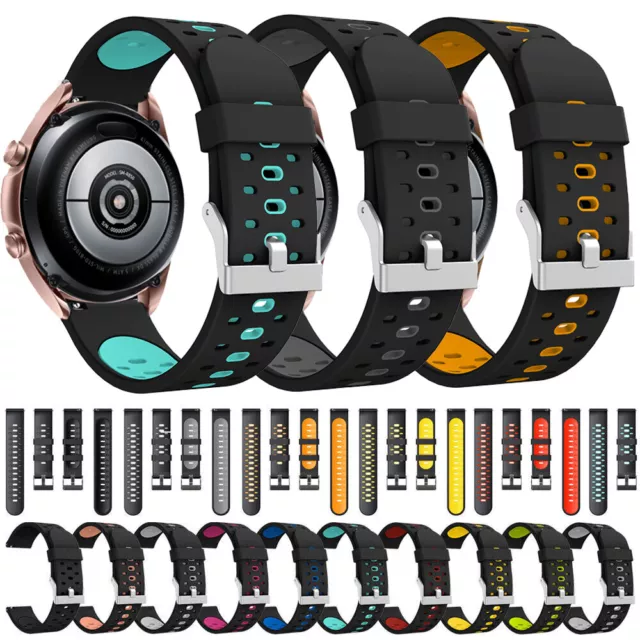 For Samsung Galaxy Watch 6 5 4 40/44/42/46mm 3 41/45mm Sport Silicone Band Strap