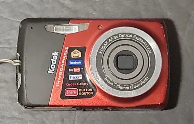 Kodak EasyShare M531 Digital Camera 3x Red Works READ