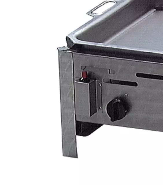 4 flammiger Gasgrill Edelstahl Gastrobräter mit Emaille Pfanne, 81 x 53 x 27 cm 2