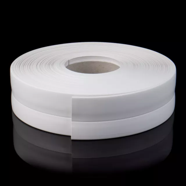 BLANC PLINTHE SOUPLE 32mm x 23mm PVC sol mur jointure strip flexible