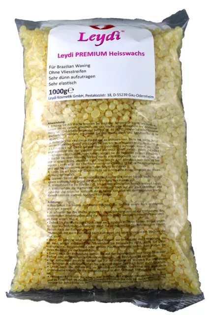 1Kg Leydi Wachsperlen Honig,Enthaarungswachs,Heisswachs,Brazilian Waxing,Wachs