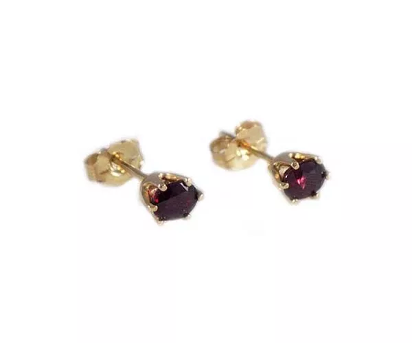 Ruby Earrings Antique 19thC Gem Medieval Lord of Gems True Love Amulet 14k Gold