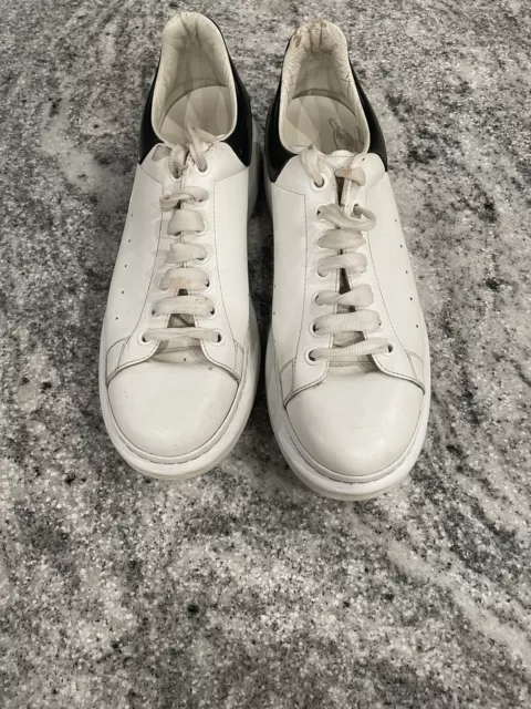 Alexander McQueen Men's Oversized Platform Sneakers Size 12 US/45 EU White/Black