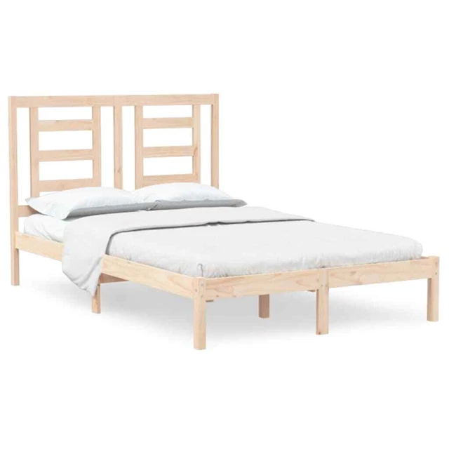 VIDAXL BED FRAME without Mattress 120x190 cm Small Double Solid Wood £
