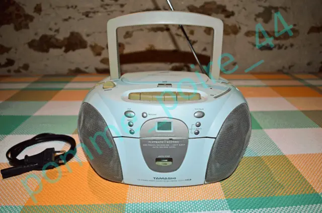 Tamashi lecteur enregistreur cassette CD radio portable rétro chaîne HiFi stéréo