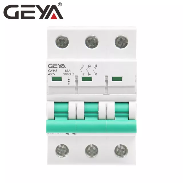 GEYA – disjoncteur isolateur, 3 pôle, interrupteur principal, 63a 100a 125a 230V 3