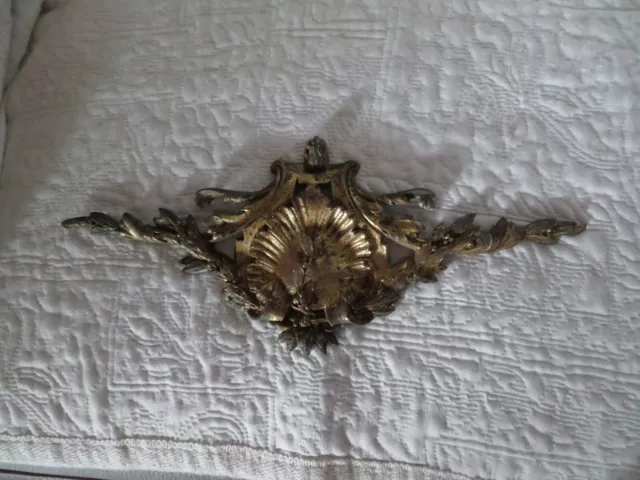 ancien décor de meuble en bronze