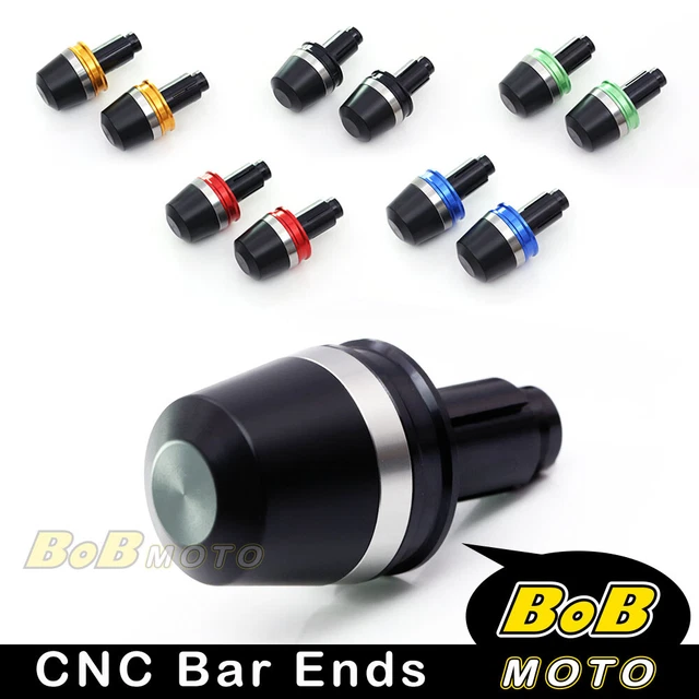 CNC BLACK BAR Ends Plugs For Kawasaki ZX6R 636 600 2004 2005 2006 2007