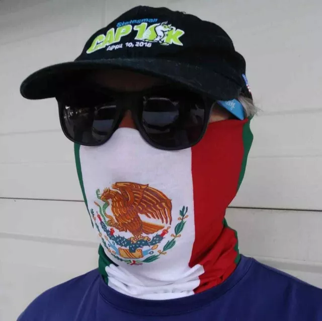 Salt Armour (Mexico Flag, Bandera de México) Face Mask Shield Balaclava Gaiter