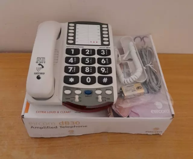 Eircom dB30 Loud Volume Big Button Amplifed Telephone Phone Retro Vintage 3