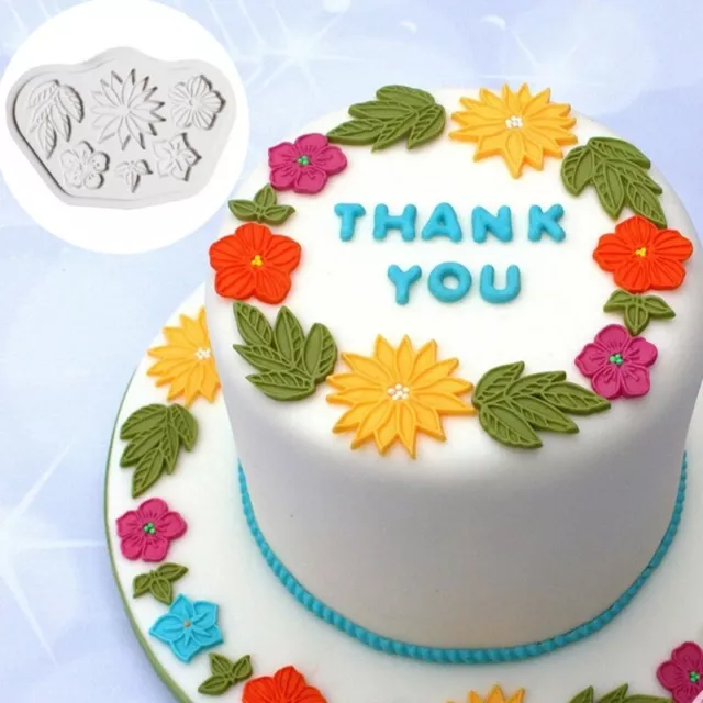 Resin Mold Wedding Sunflower Chocolate Fondant Mold for Baking Christmas Cakes