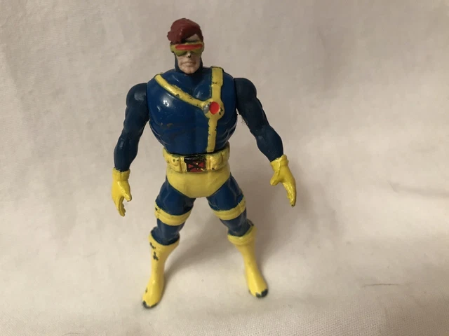 1994 MARVEL X-Men CYCLOPS Steel Mutants Diecast Metal 2.5" Action Figure ToyBiz