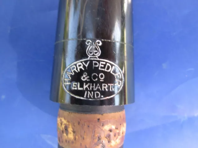 Vintage 1920s Harry Pedler & Co Elkhart  Clarinet Mouthpiece COMPLETE VERY CLEAN