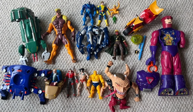 INCOMPLETE Vintage 1990s Toy Biz Marvel X-Men Action Figures Sentinel Wolverine