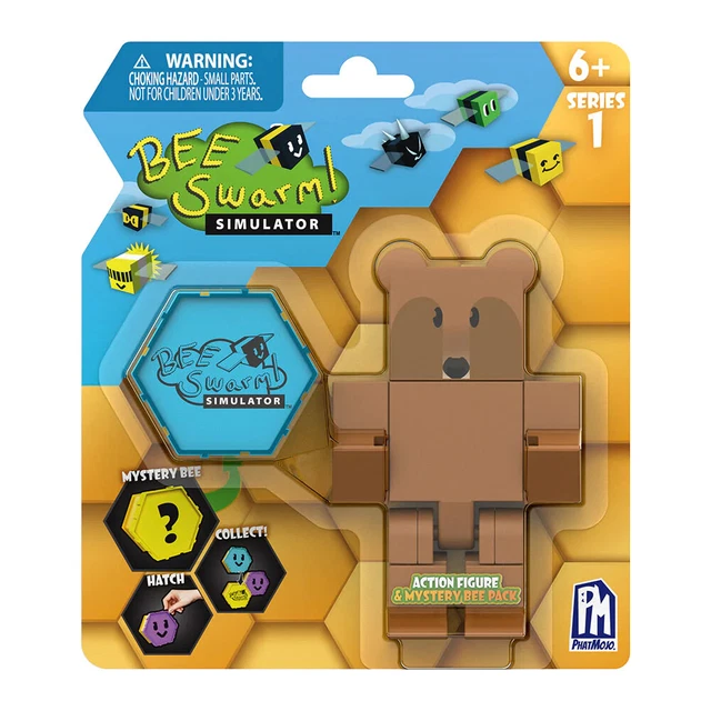 BEE SWARM SIMULATOR Brown Bear Figure & Mystery Honeycomb ROBLOX 2022