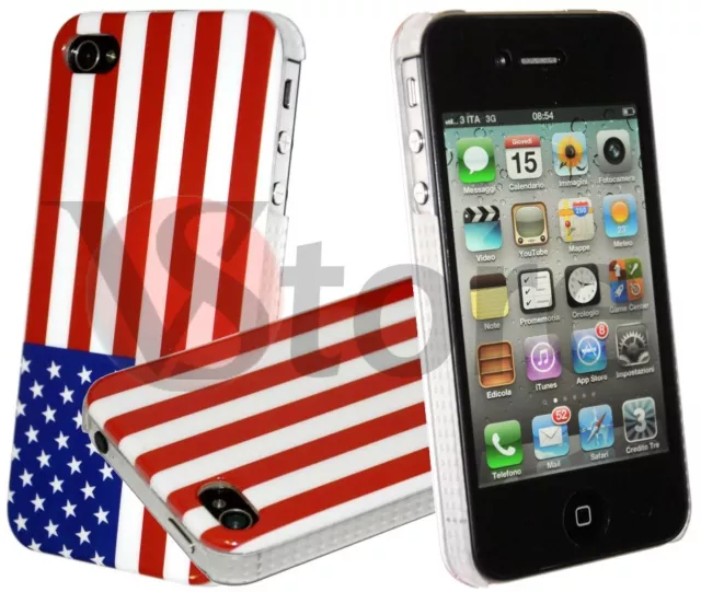 Cover Custodia Per iPhone 4/4G/4S/S Bandiera America USA Americana