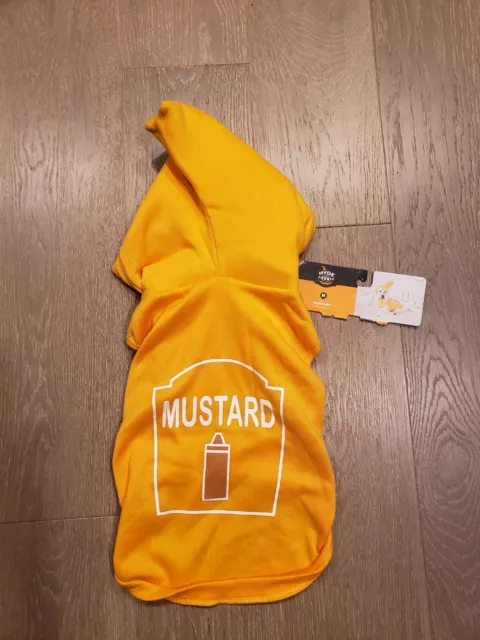 Pet Dog Medium M Hyde & Eek [Mustard Bottle] Halloween Costume Hooded Shirt a8