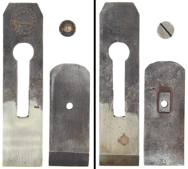 Jacob Heisser 1 1/16 Inch Width Plane Iron & Chip Breaker- Unused- mjdtoolparts