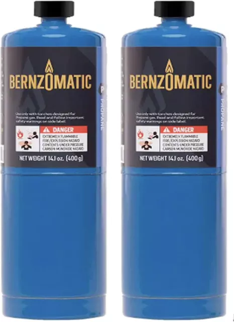 Bernzomatic 14.1 oz Standard Propane Fuel Cylinder, 2 Pack