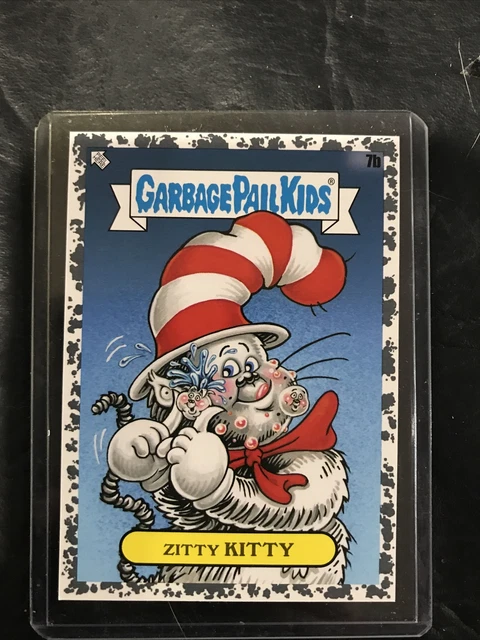 Garbage Pail Kids Book Worms Moby Dick Grey Zitty Kitty #7b #d /199 Cat In Hat