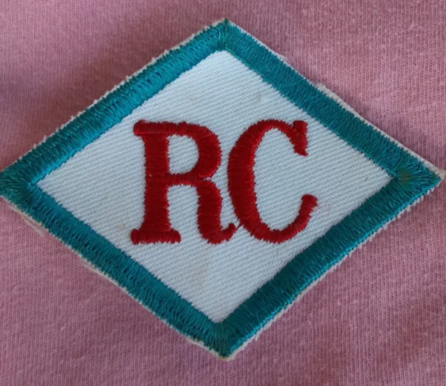 Vintage Royal Crown RC Cola Small Embroidered Sew Iron On Uniform Hat Patch