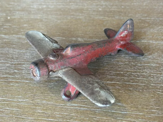 Vintage Collectible Hubley Cast Iron Military Airplane 2227 Toy Model