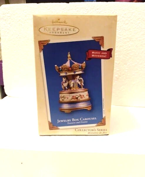 2003 Hallmark Keepsake Ornament Jewelry Box Carousel Music & Movement New