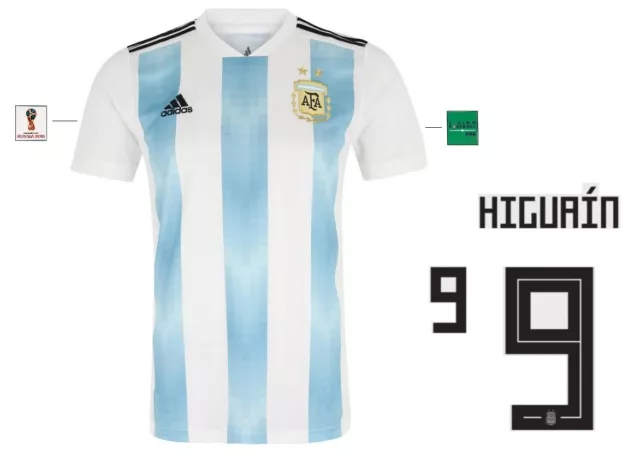 Trikot Adidas Argentinien WM 2018 Home - Higuain 9 I Heim World Cup Argentina