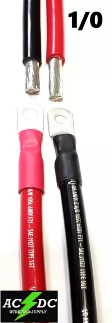 1/0 AWG Gauge Tinned Copper Battery Cable Power Wire Car, Marine, Inverter, RV 2